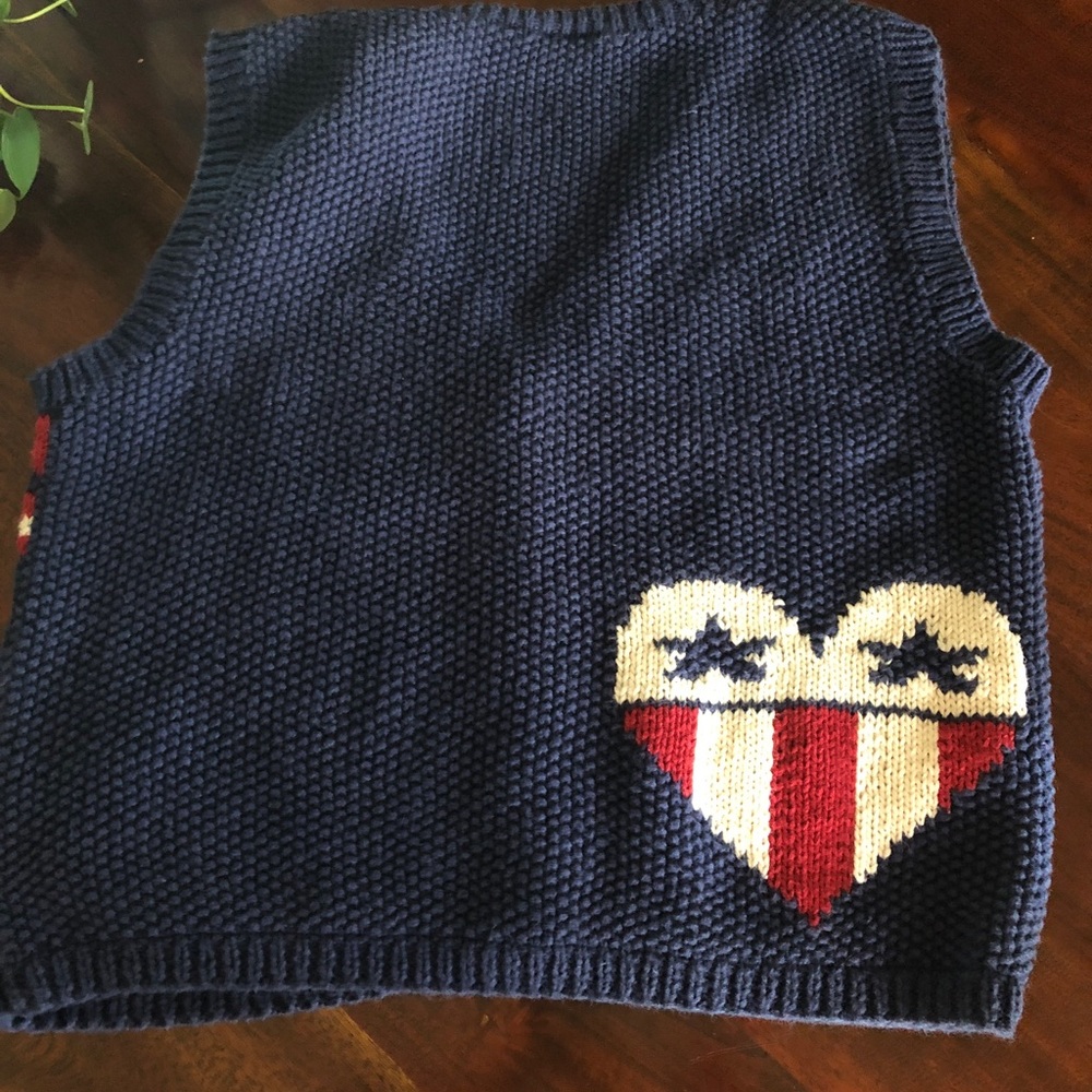 REDUCED: Talbots Fourth of July sweater vest XL